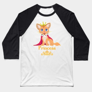 Princess Kitten Baseball T-Shirt